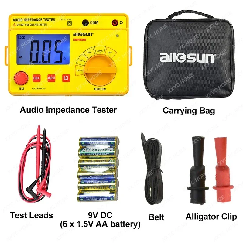 Digital Insulation Resistance Meters Earth Audio Impedance Tester Handheld Megohmmeter Speaker Voice Resistor Ohmmeter LCD Backl