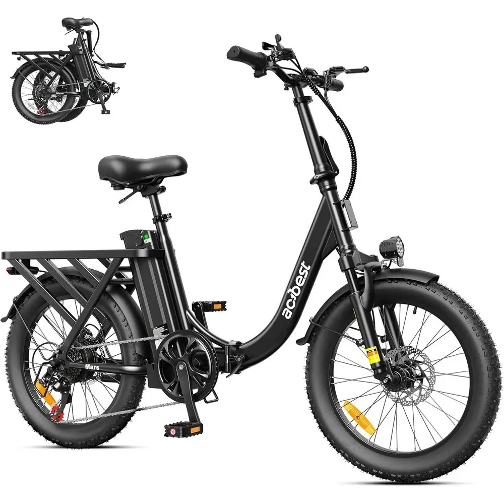 

Mars Electric Bike or Adults, 20'' at Tire olding Ebike with Peak 1200W Motor, 7 Speed 20+MPH, 48V 499Wh Removable Battery Max R
