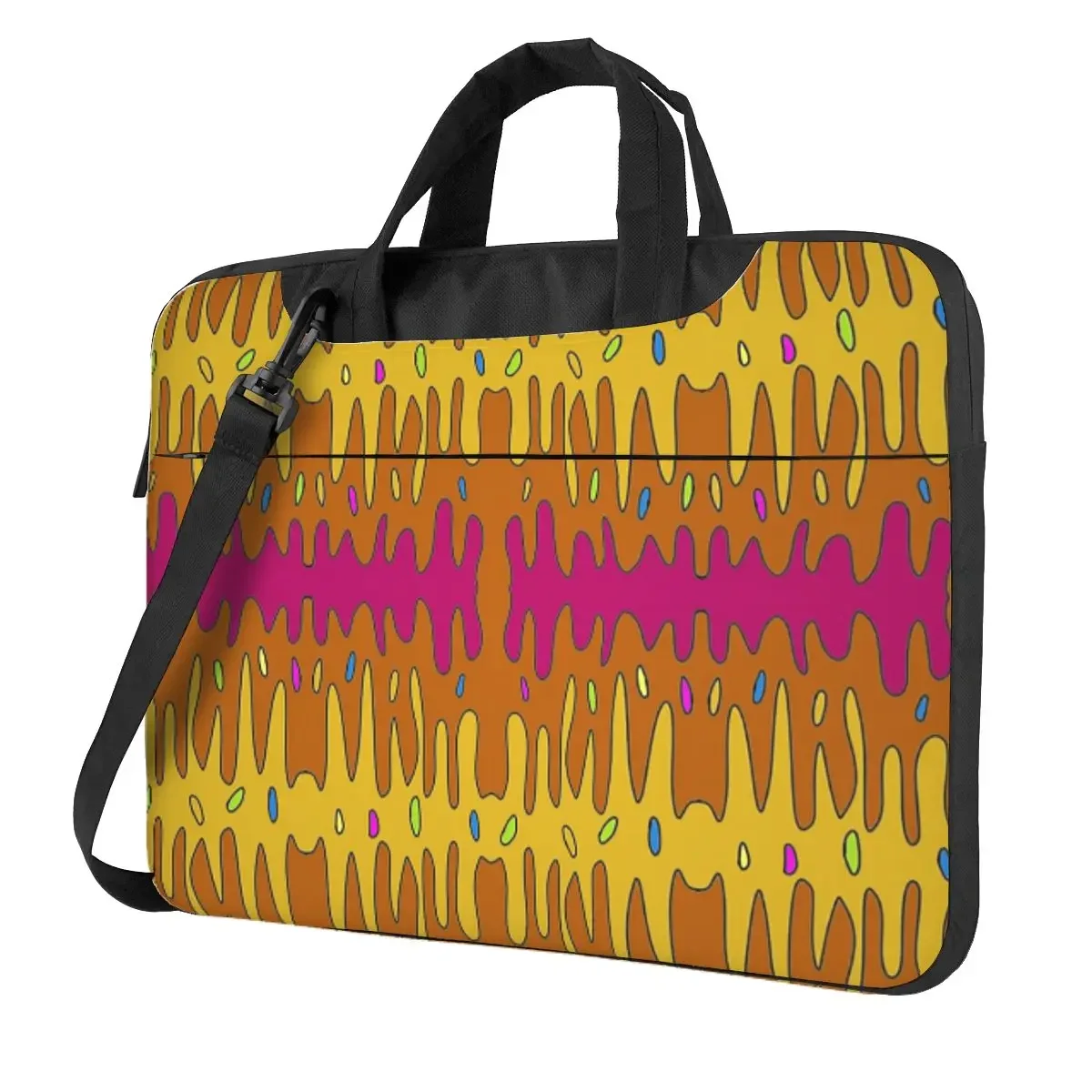 Sunset Rhythm Wave Pattern Crossbody Laptop Bag Case Computer Bag 13 14 15.6 Inch Notebook Pouch for Macbook Pro Lenovo