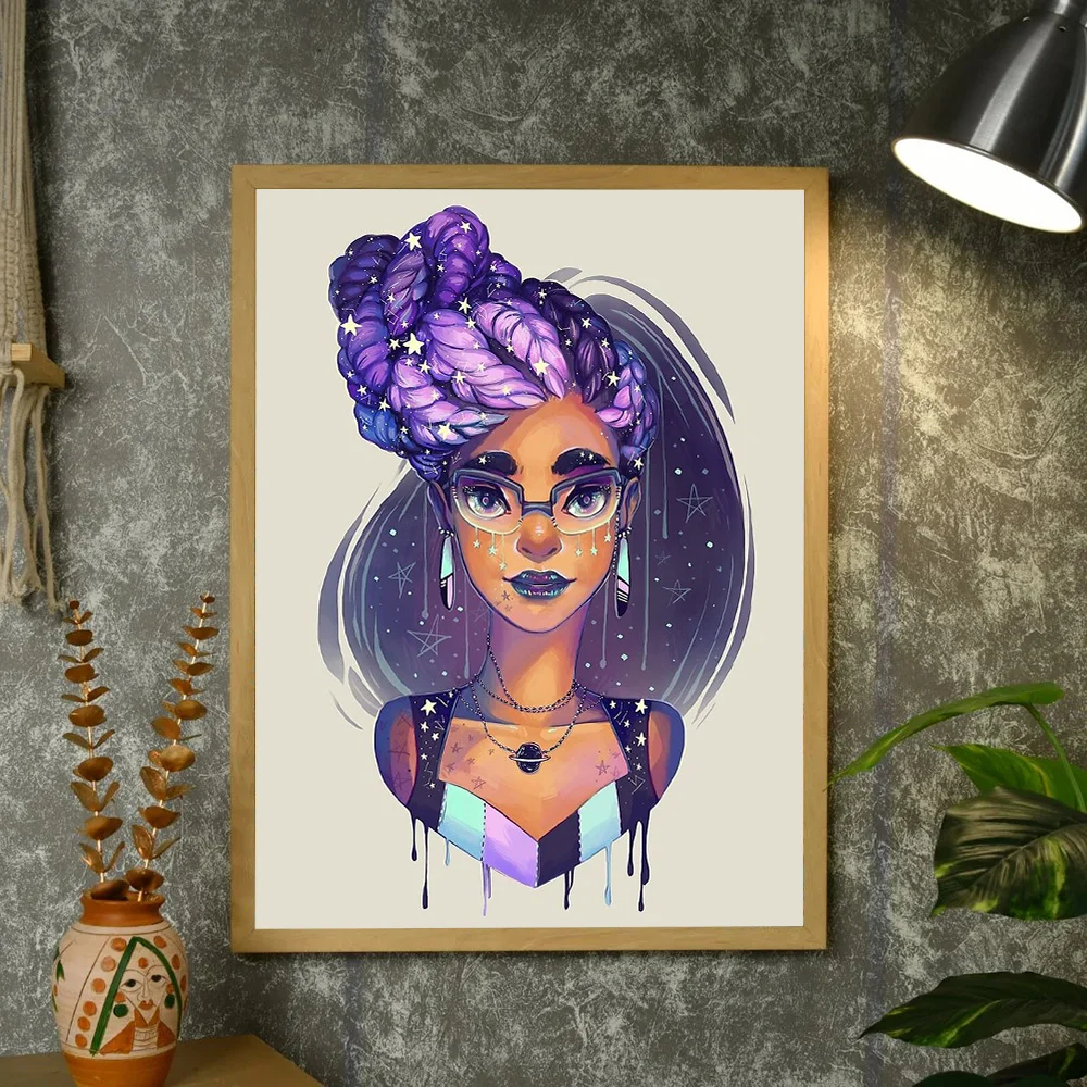 غالاكسي سديم قماش جدار الفن ديكور الفضاء اللوحة الحديثة مجردة الفن طباعة ديكور المنزل #4