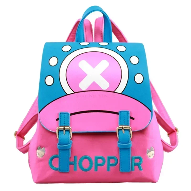 Anime One Piece Tony Tony Chopper Totoro Cute Cartoon Manga due dimensioni borsa da scuola per studenti zaino borsa a tracolla Cosplay Bac