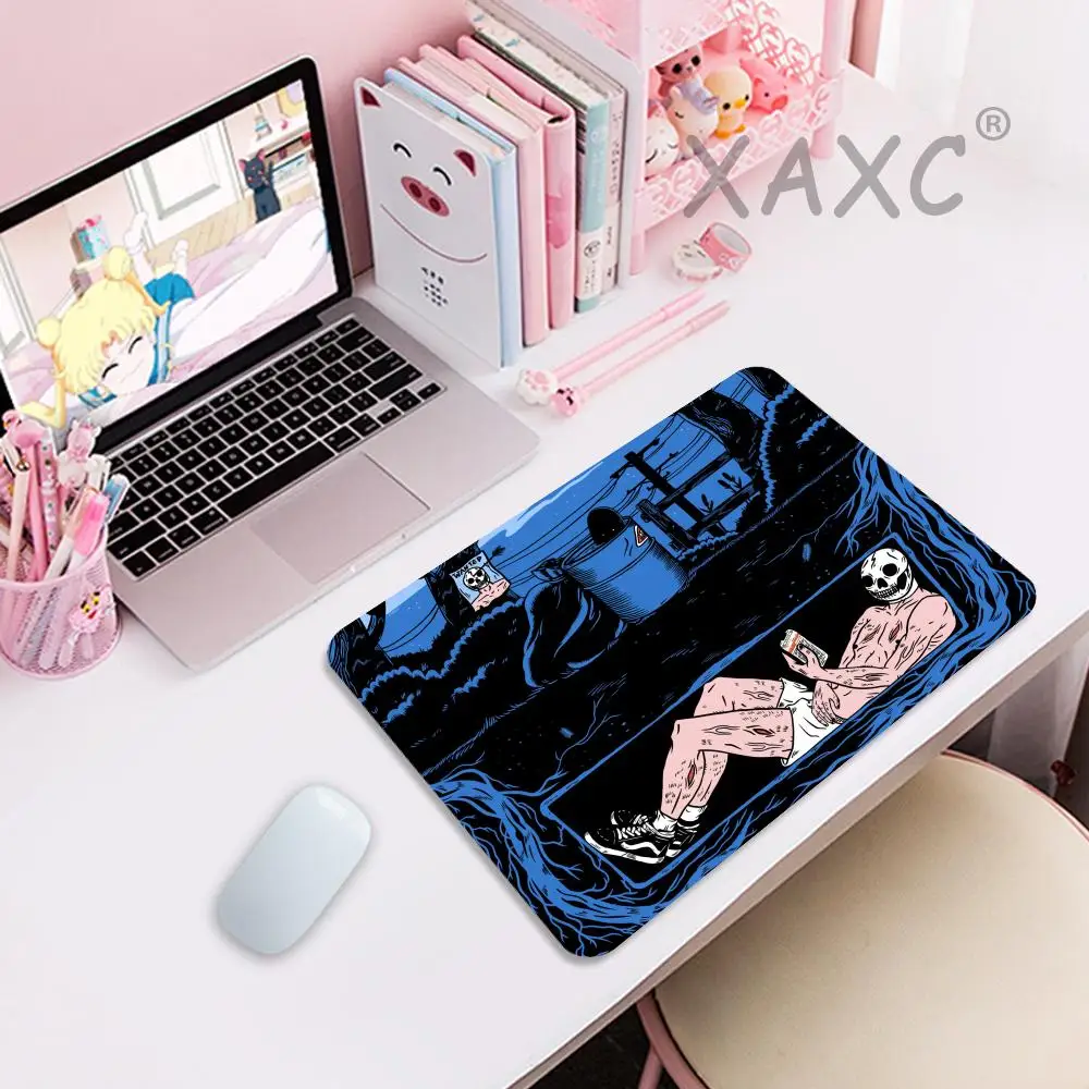 

Death Aura Skeleton Small Mouse Pad Thickened Mouse Desk Pad Desktop Computer Keyboard Wireless Mouse Boy Girl Gift for CS DOTA