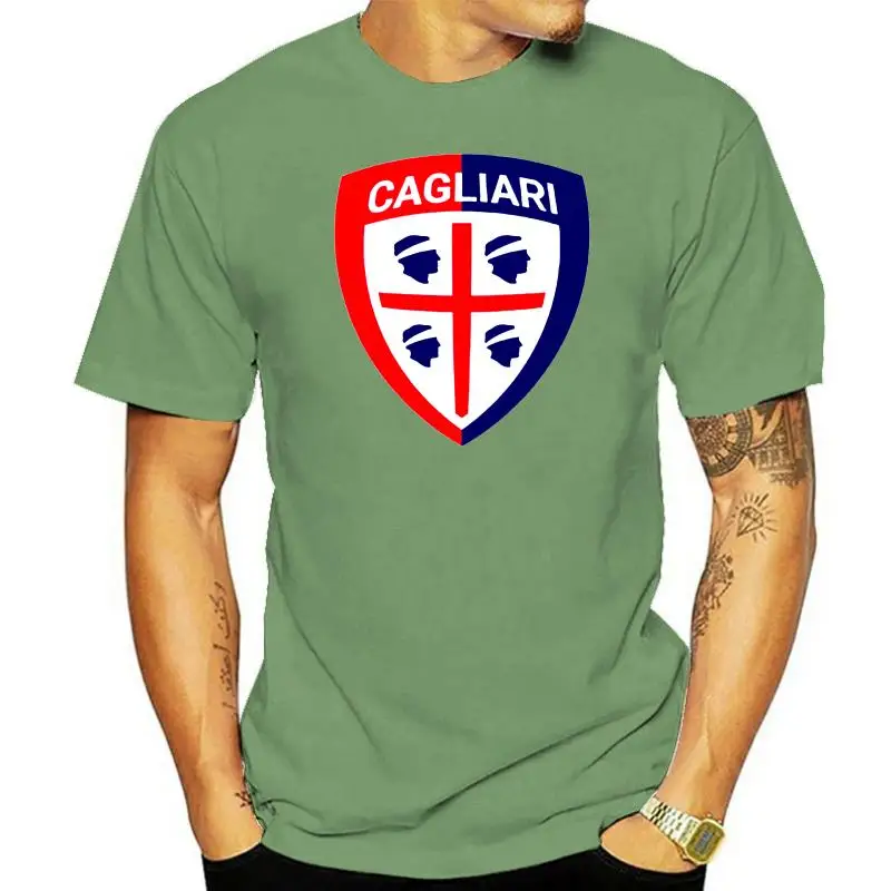 fm10 t-shirt uomo CAGLIARI logo scudetto Cagliari rossoblu calcio SPORT   summer o neck tee, free shipping cheap tee,