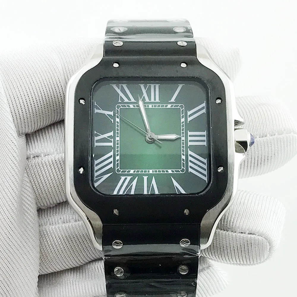 NH35 watch Man's watch Folding Buckle Square Case  Roman numeral dia stainless steel Mechanical Wristwatches NH35 movement watch