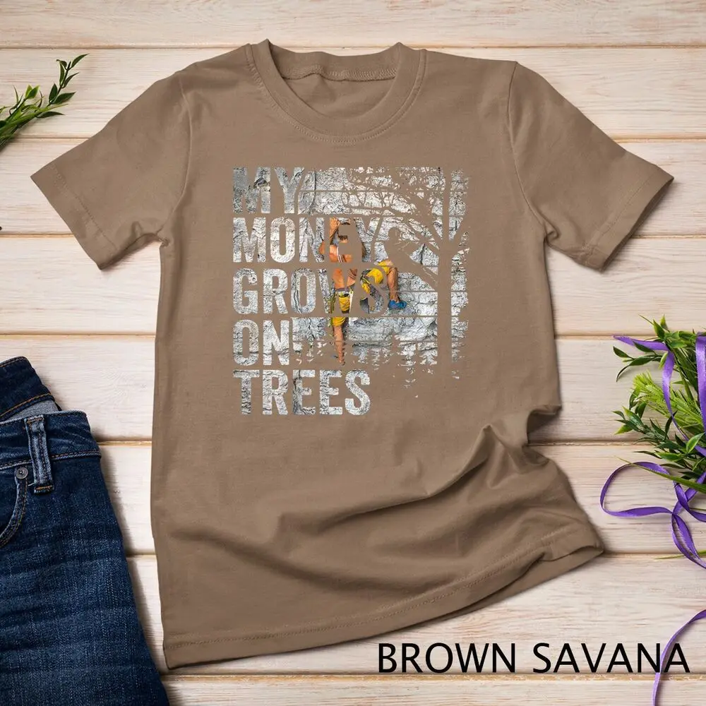 Arborist Mens Tree Climber Vintage My Money Grows On Trees Unisex T-shirt