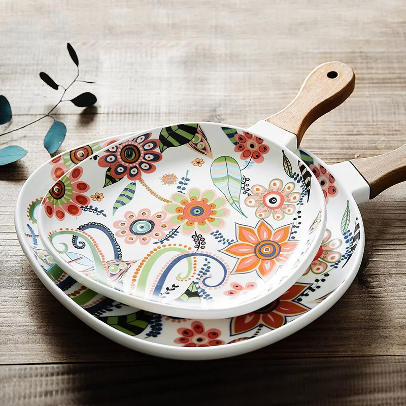 Creative Breakfast Tableware Salad Western Plate, Ceramic Steak Plate Household Plate