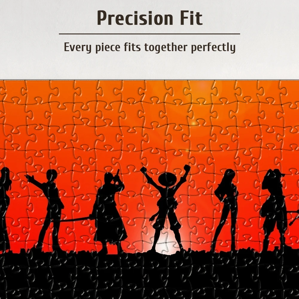 One Piece Luffy Chopper Zoro toget Wooden Jigsaw Puzzle 108/200/300/500/1000 Pcs, Stress Relief Gift for Adult Fans,High quality view 3