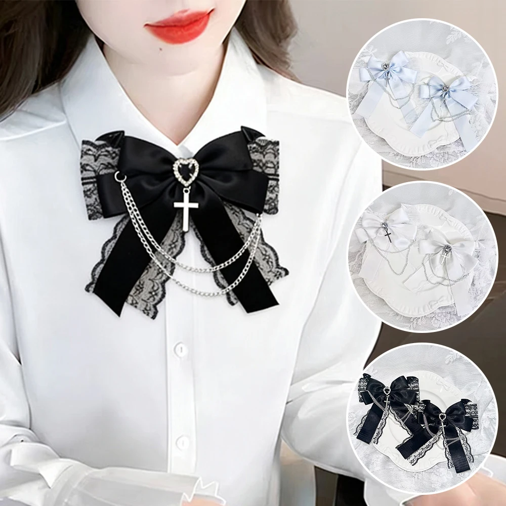 

1PC Hair Accessory Hair Jewelry Fan Bow Decoration Bow Hairclip Pain Bag Decoration Subculture Cute Delicate Sweet Lace Hairclip