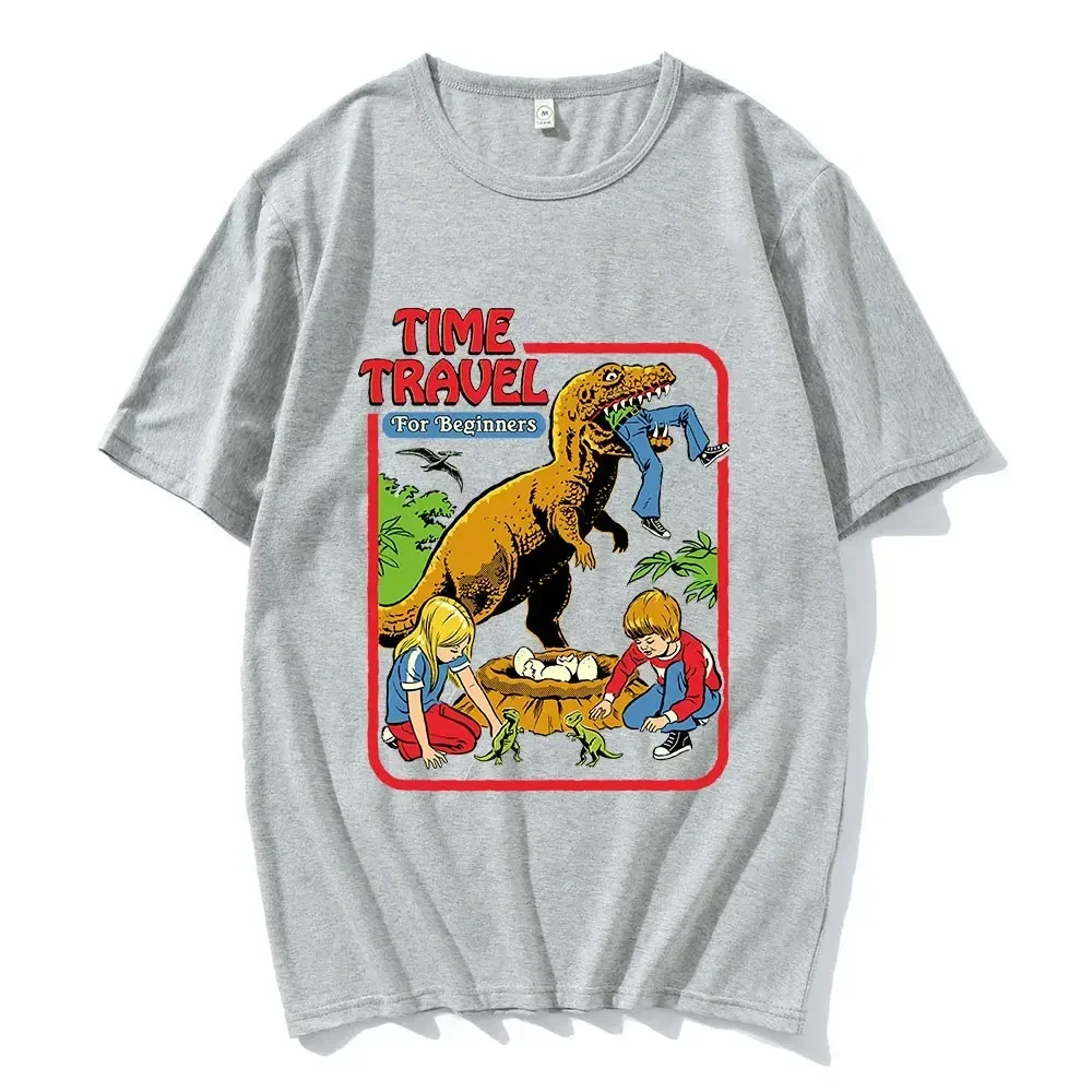Zeitreise für Anfänger Grafikdruck T-Shirts Männer Frauen Casual T-Shirt Übergroße Gothic Streetwear Paare T-Shirt