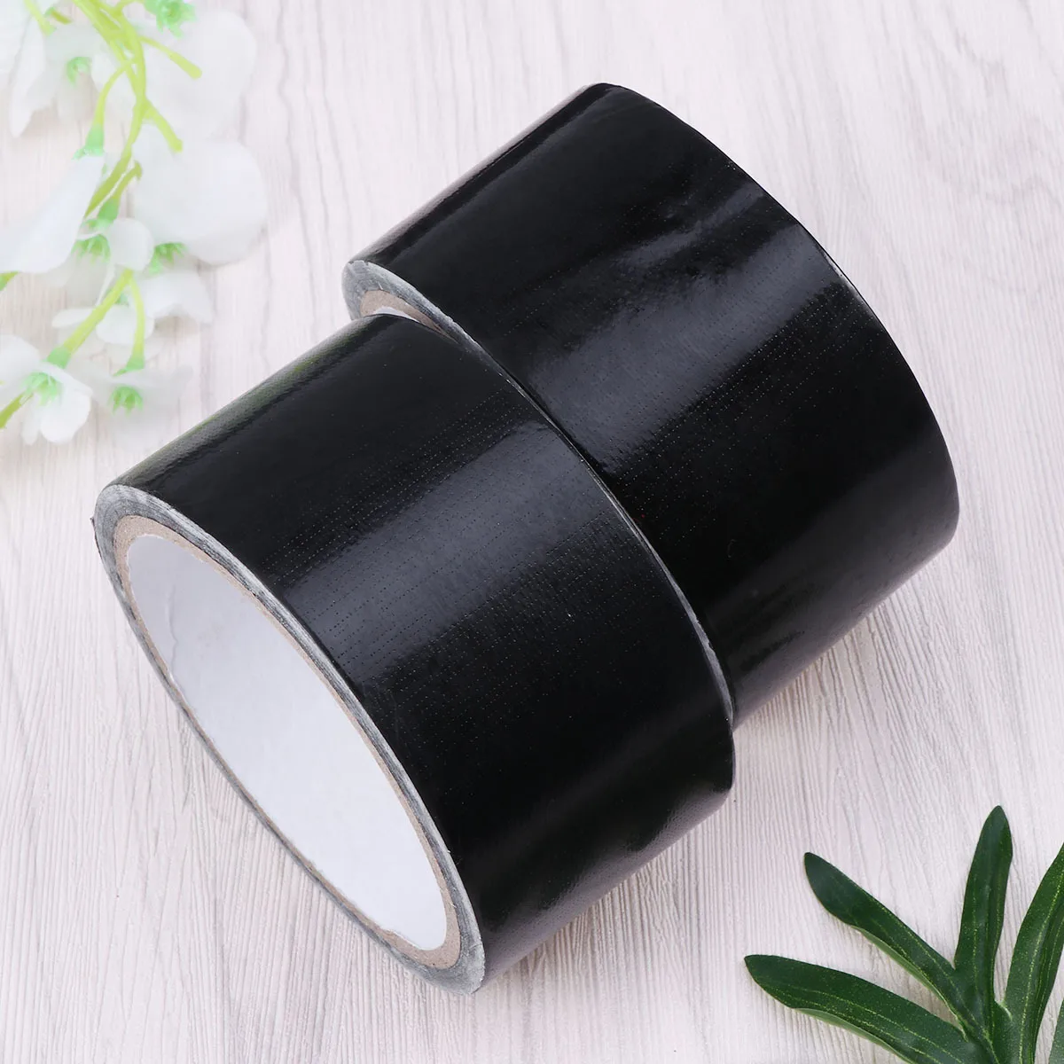 

2 pcs Carpet 4.8Cm X 9M Heavy Duty Adhesive Cloth Duct Single Sided Tape For Sealing Repair Black Pe Fiber Tape