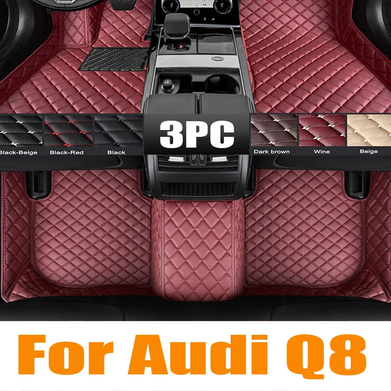 

For Audi Q8 2018-2023 Auto Car Floor Mats All-Weather TPE Foot Mats Odorless Pad Waterproof Tray Mat Interior Accessories