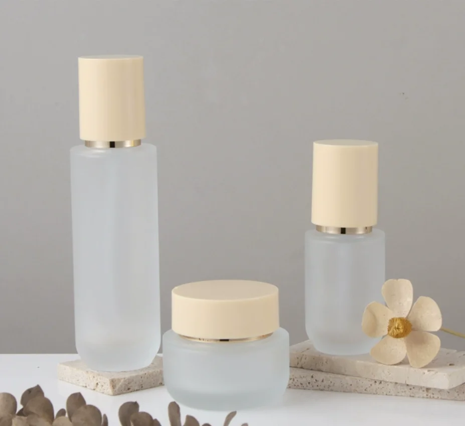 30 مللي-120 مللي زجاجة من الزجاج البلوري مصل جوهر الرطوبة/غسول/مستحلب/أساس/حبر مياه المرحاض العناية بالبشرة مستحضرات التجميل التعبئة #3