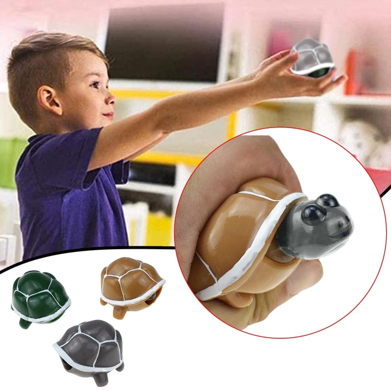 Creative Decompression Artifact Relaxation Vent Toy Squeeze Turtle Key Chain Turtle Vent Ball Hand Pinch Antistress Relief Toy