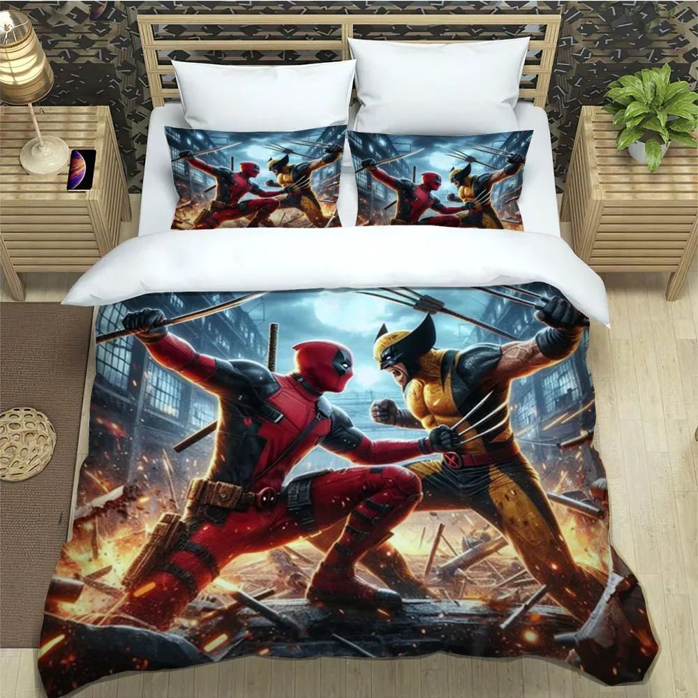 Cartoon 3D Deadpool Retro Bedding Sets exquisite bed supplies set duvet cover bed comforter set bedding set luxury birthday gift