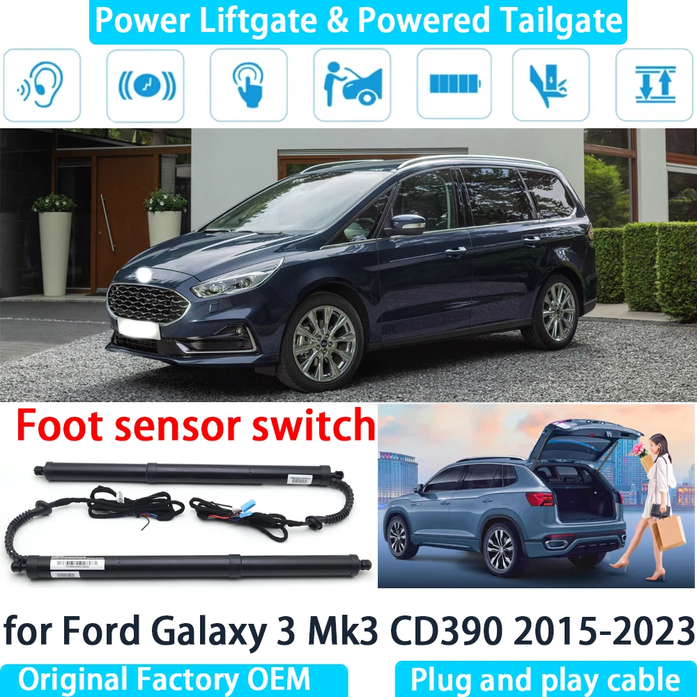 لفورد غالاكسي 3 Mk3 CD390 2015-2023 التلقائي الطاقة الكهربائية رفع الباب الخلفي بالطاقة الباب الخلفي تبختر الذيل بوابة رفع نظام #1