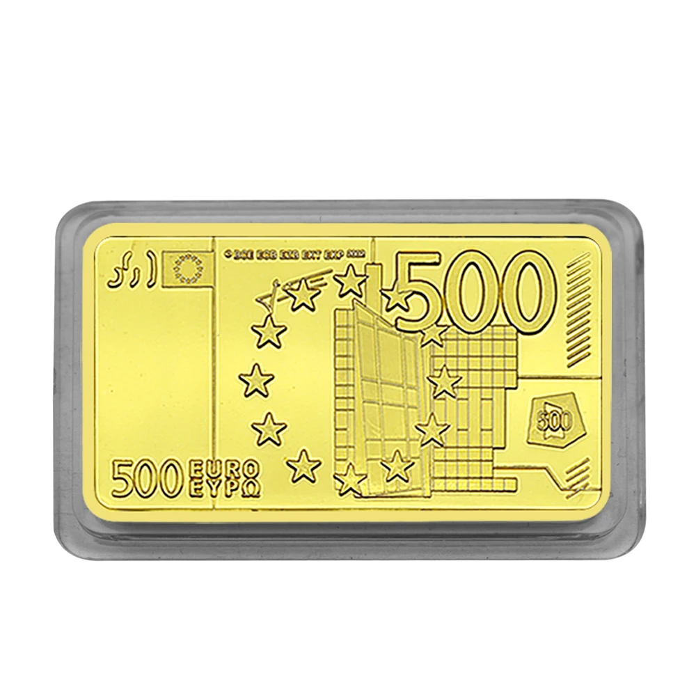 مجموعة عملات معدنية ذهبية ، ديكور منزلي ، هدية العيد ، 500 يورو