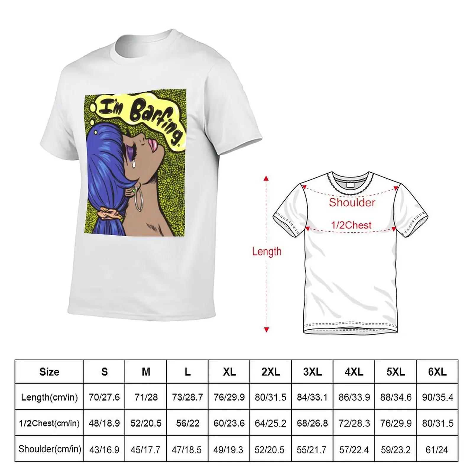 I'm Barfing. Crying Comic Girl T-Shirt graphic shirts anime stuff anime t shirts boys whites mens t shirts