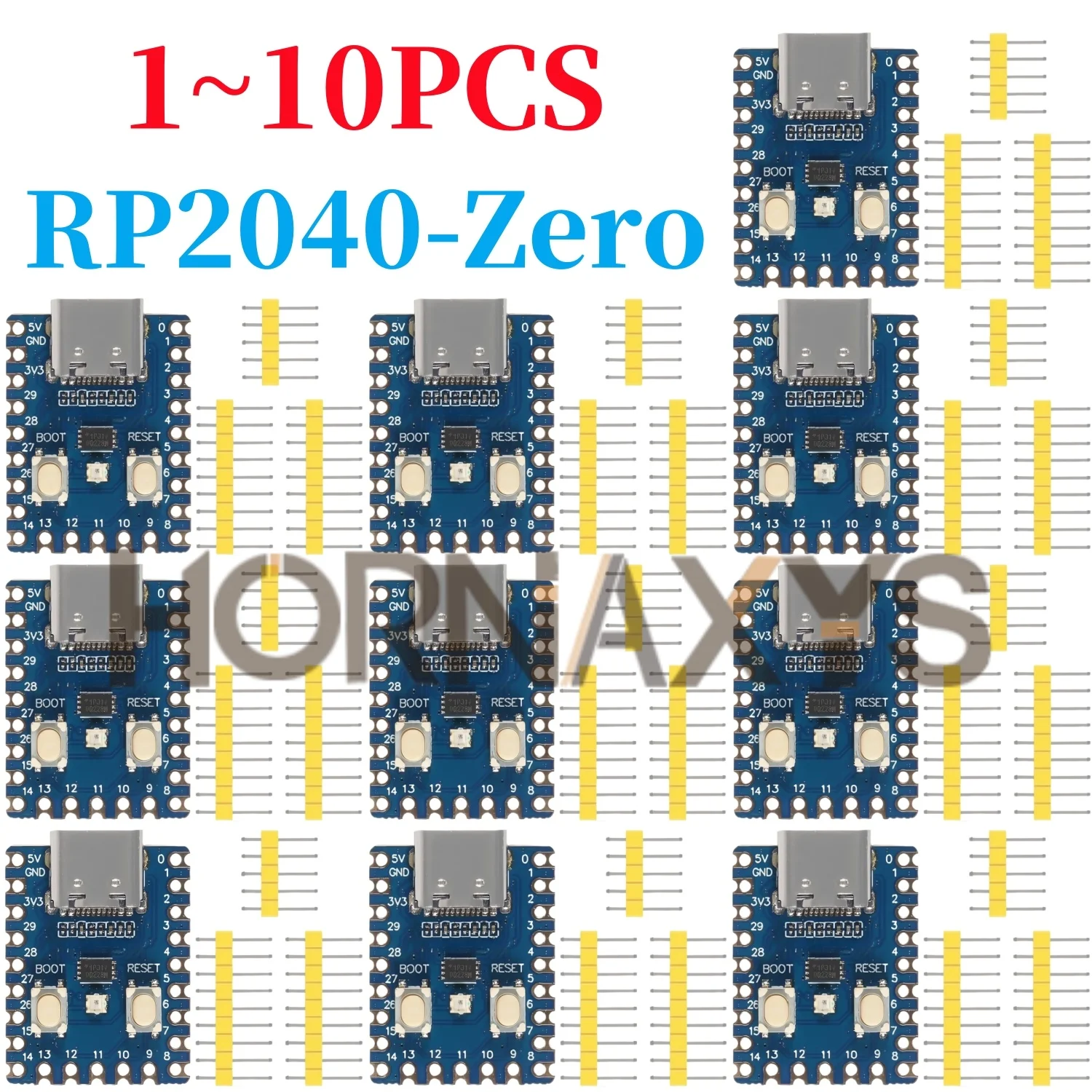 1/2/5/10PCS RP2040-Zero RP2040 for Raspberry Pi Microcontroller PICO Development Board Dual-core Cortex M0+ Processor 2MB Flash