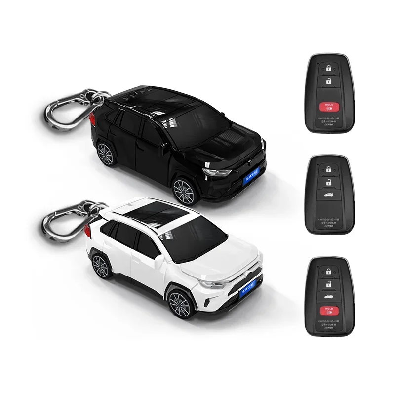 For RAV4 key set Toyota car model key cover protective case creative personality gift car key pack buckle accessories key cover