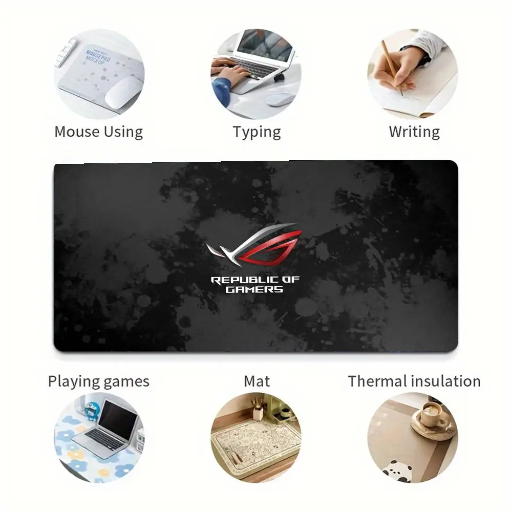 ROG AUS ماوس الوسادة حصيرة مكتبية لوحة ماوس كبيرة مجردة ماوس الوسادة الألعاب Deskmat مع Lockedge مكتب عدم الانزلاق السجاد