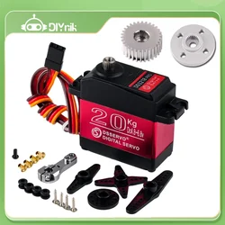 DS3218 Pro Digital Servo 20KG 180/270 Degree High Speed Dsservo IP66 Waterproof Baja Metal Gear 25T Arm for 1/8 1/10 1/12 RC Car