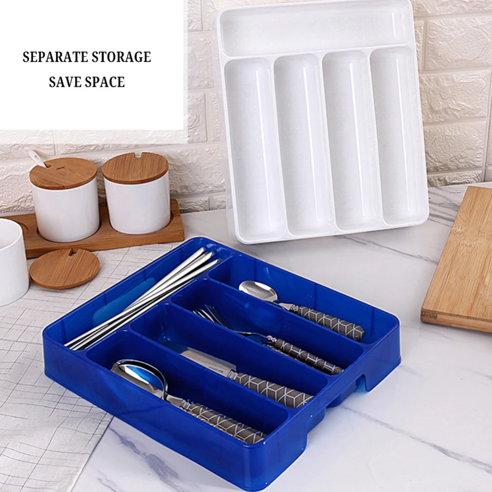 Cutlery Organizer Box Kitchen Drawer Organizer Separation Finishing Storage Box Spoon Knife Fork Eco-Friendly PP Tray