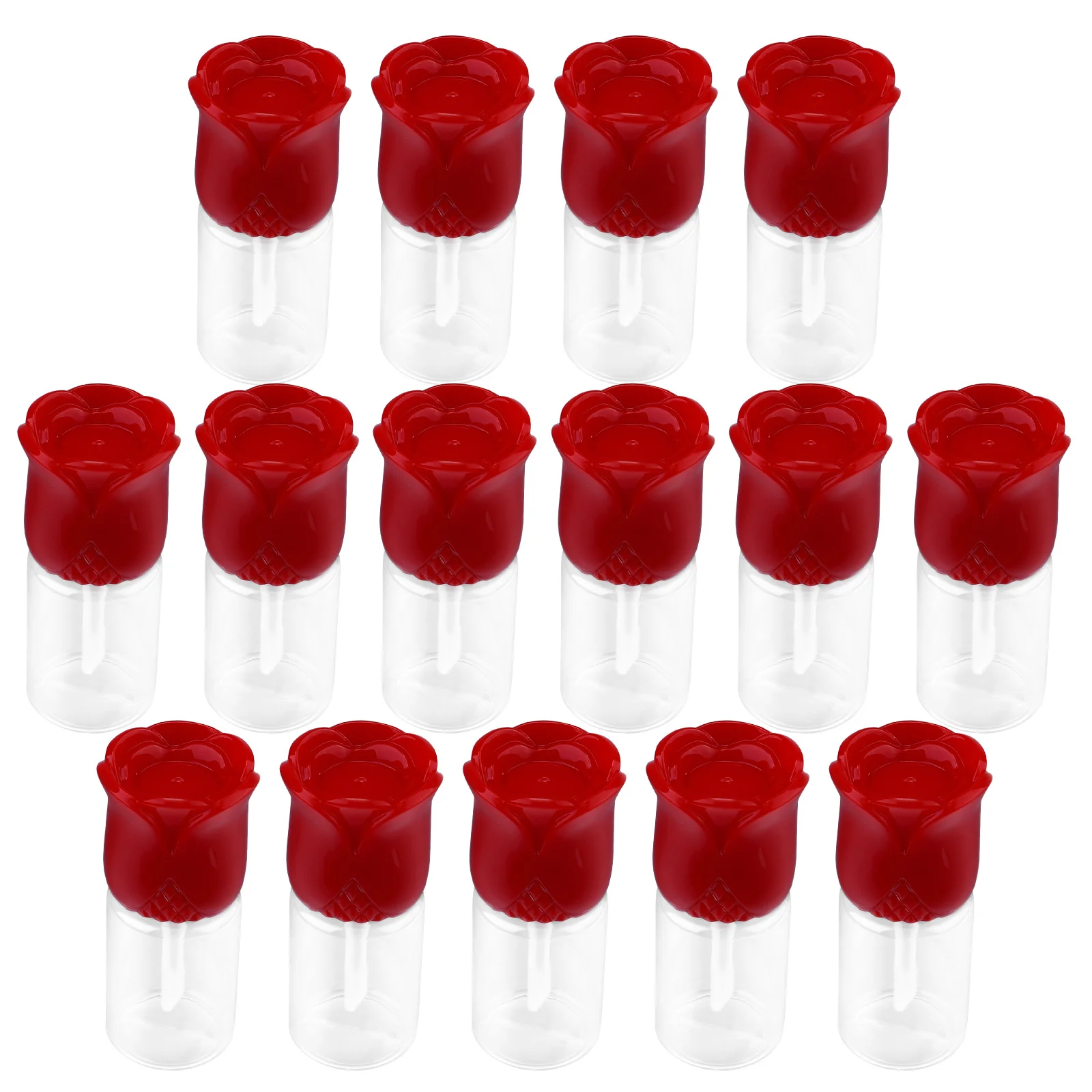 15 قطعة أنابيب لامعة فارغة شكل الورد إعادة الملء المحمولة الشفاه بلسم الحاويات Diy بها بنفسك زيت الشفاه السائل زجاجة شفافة السفر