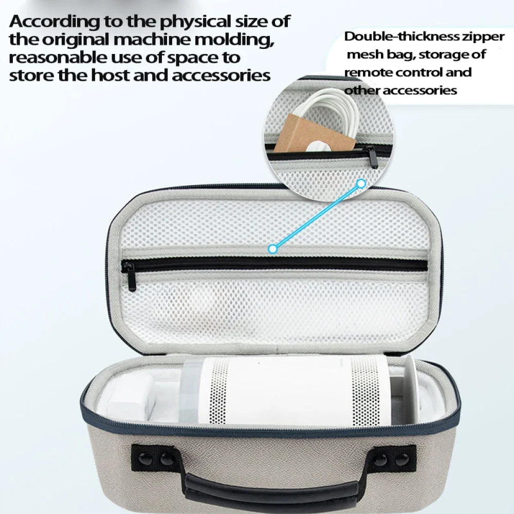 Portable Carrying Case for Samsung The Freestyle Projectors Case Multifunctional Zipper Travel Case Projectors Accessories Bag