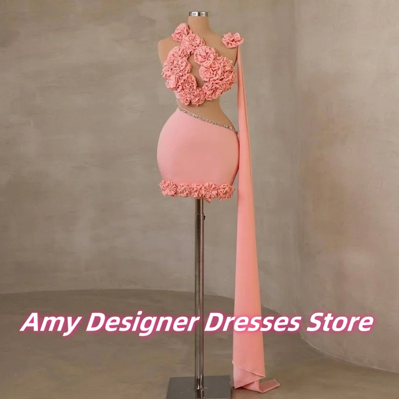 

Exquisite Handmade Flower Sleeveless Short Homecoming Dress 2025 Mini Mermaid Birthday Party Dresses Prom Gowns Women Customized