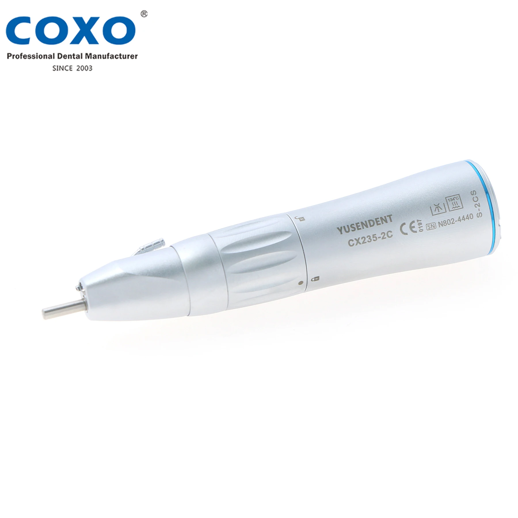 COXO Dental Surgical Handpiece 1:1 Direct Drive Straight Nose Cone CX235-2CS Surgery Electric