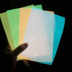 7pcs Per Lot 20cm x25cm PU Luminous Heat Transfer Vinyl Glow in Dark Hot Press Plotter Film For T-shirt Pattern Personalized DIY