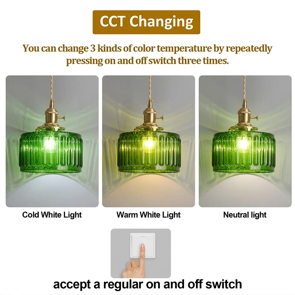 Led Crystal Pendant Light Green Chandelier Modern Hanging Ceiling Lamp Fixture Aisle Dining Room Kitchen Island Retro Home Decor