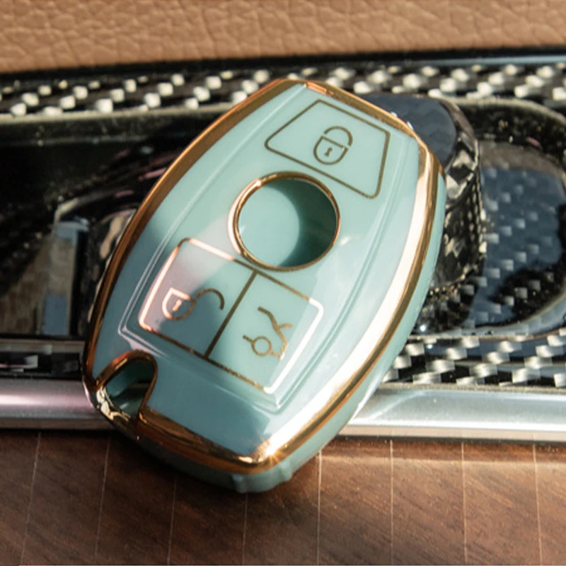 TPU Car Remote Key Case Protector Cover For Mercedes Benz A C E S Class GLA GLK GLC CLA W176 W204 W210 W221 Car Key Holder