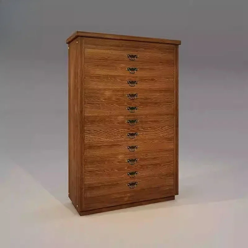 AAFurniture Accessories Collectibles Display Cabinet Vintage Jewelry Jade Drawer Display Cabinet All Solid Wood