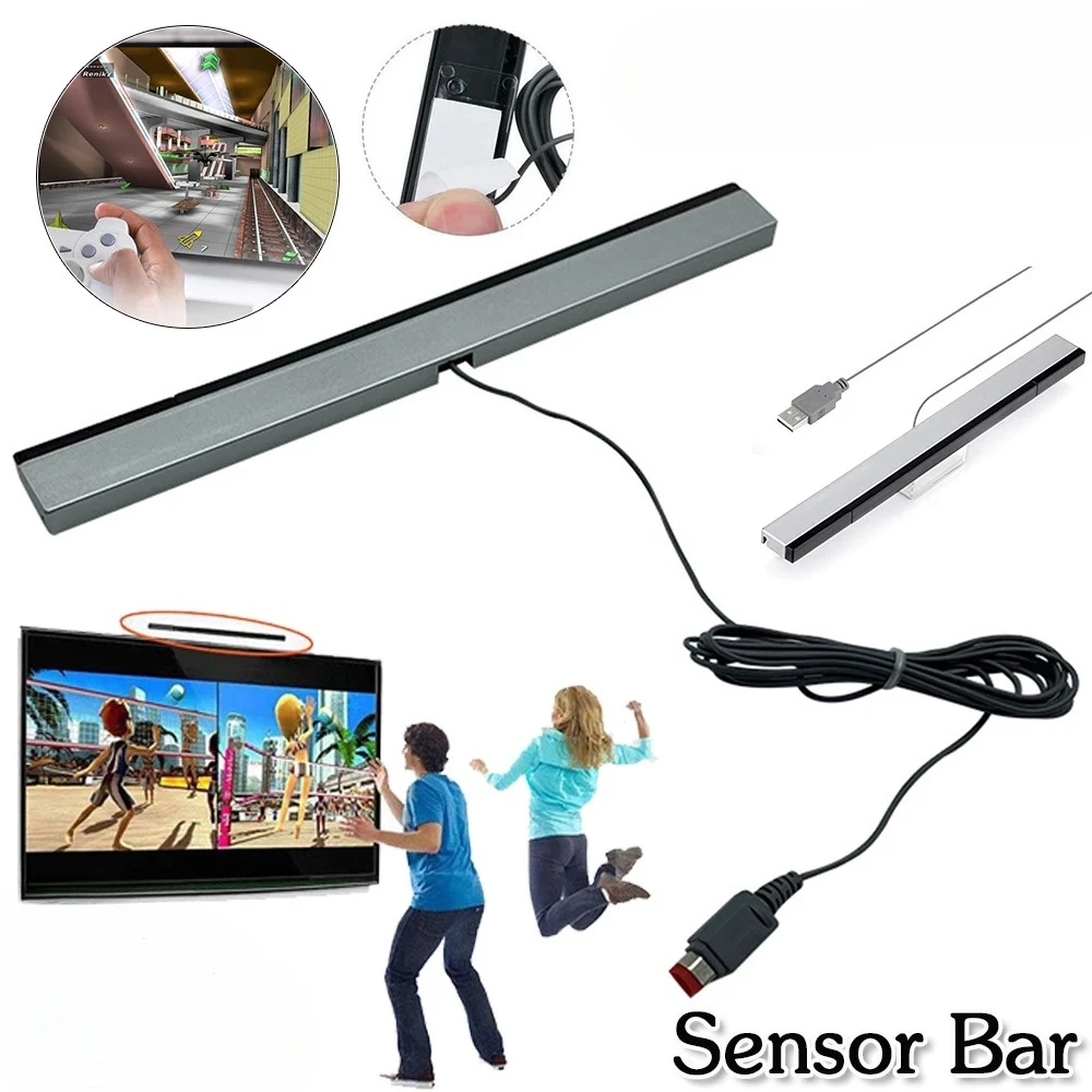 Sensor Bar USB U Console Replacement Infrared TV Ray Wired Remote Sensor Bar Reciever Inductor Game Accesso