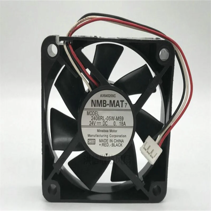 Wholesale: original NMB 2406RL-05W-M59 6015 24V 0.18A 6CM  three-wire inverter fan