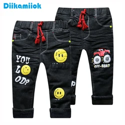 New Fashion Baby Boys Thick Winter Jeans Black Children Clothing Kids Keep Thermal Pants Trousers Boy Warm Jeans Denim 1-5 Year