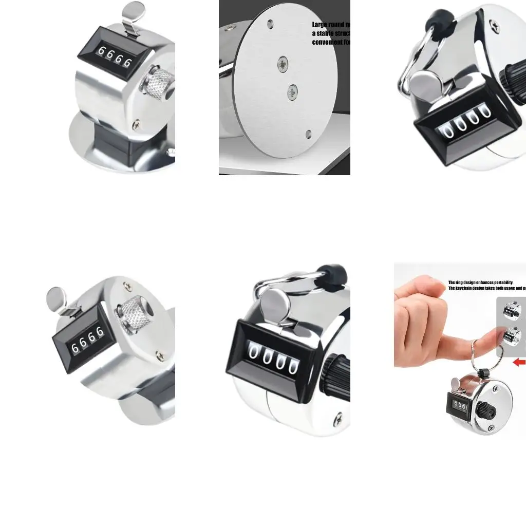  Easy Carry Metal Manual Counter Reliability Counting Tool for Outdoor Activity