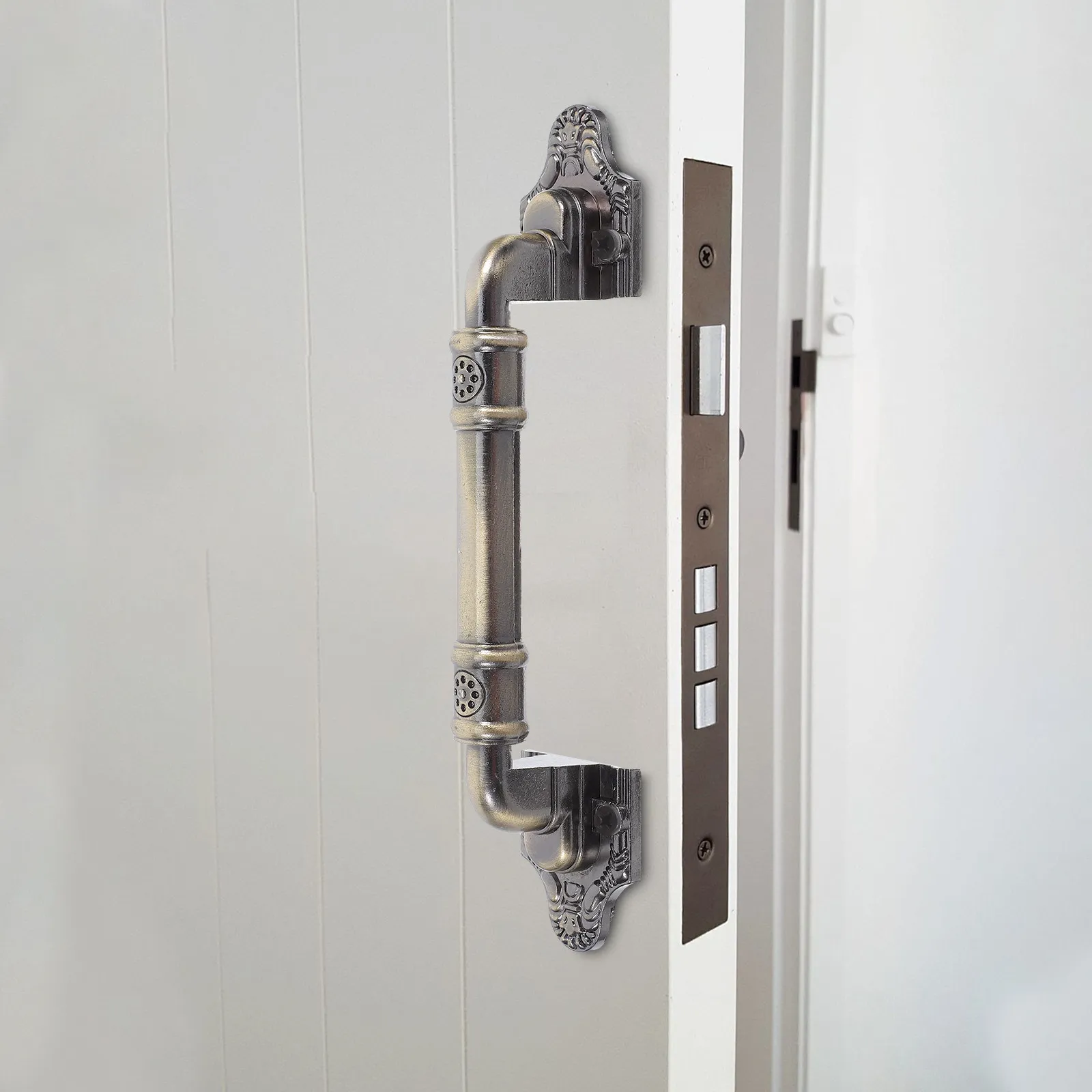 

2 шт. ручки для раздвижных дверей в винтажном стиле, прочные металлические ручки-скобы для дверей, ворот, шкафов и гардеробов