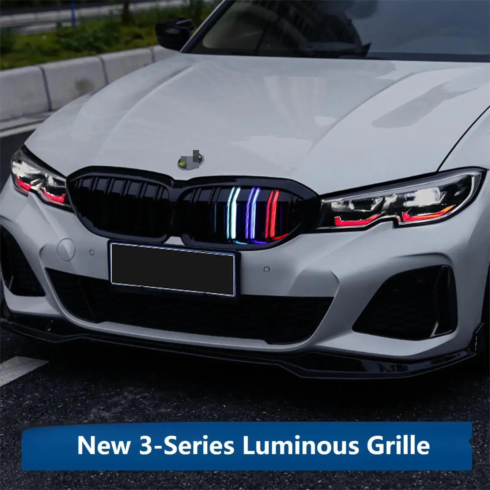 Auto Body Parts Car Bumper Grill G20 G28 G30 G38 three-color luminous Front Grille For BMW 3-series 5-series 2020-2022