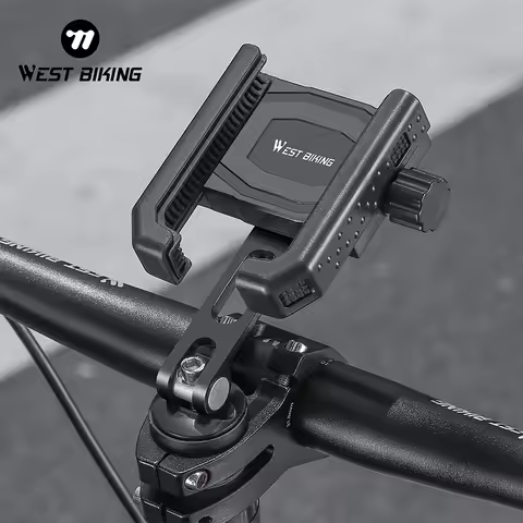 WEST BIKING 360&deg; Rotation Bicycle Phone Holder Non-slip Stable Bike Handlebar Phone Bracket Motor Scooter Cycling Phone Stand