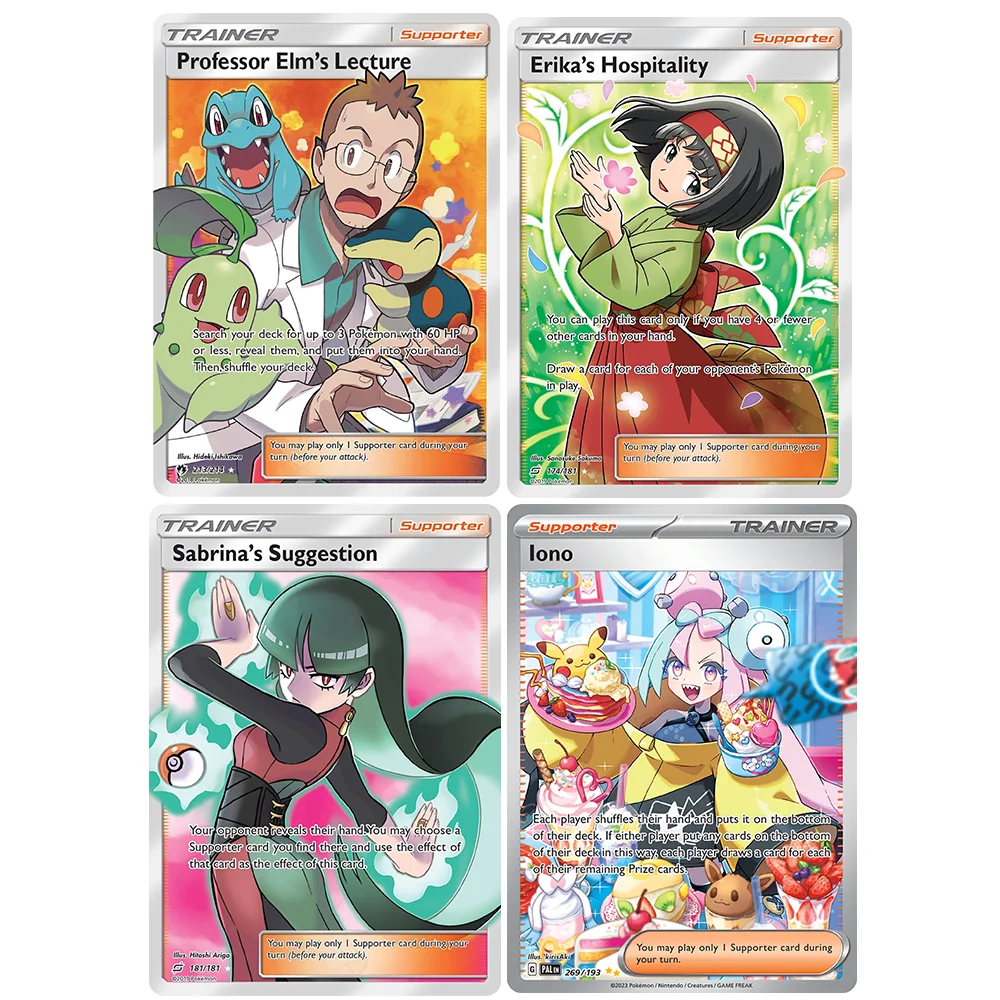 4 قطعة PKM بطاقات الوكيل أيونو Proferssor مارني ويتني إيفلين دانا بطاقات المدرب احباط PTCG بطاقات الوكيل لعبة جمع