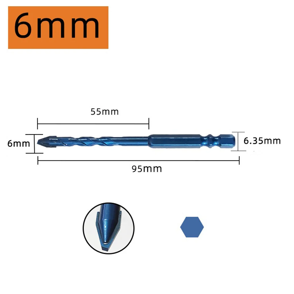 4pcs 6-12mm  Drill Bits Carbide Drilling For Wall Glass Wood Metal Tiles For 6.35mm Drlling On Drywall Drill Bit