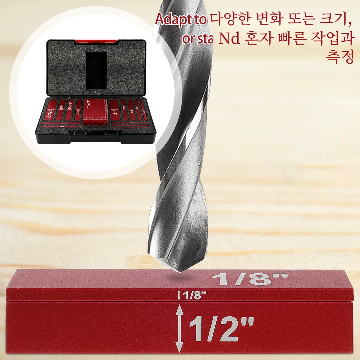 15Pcs Setup Blocks Height Gauge Set Inch Precision Aluminum Setup Bars for Router and Table Saws Woodworking Router Tool