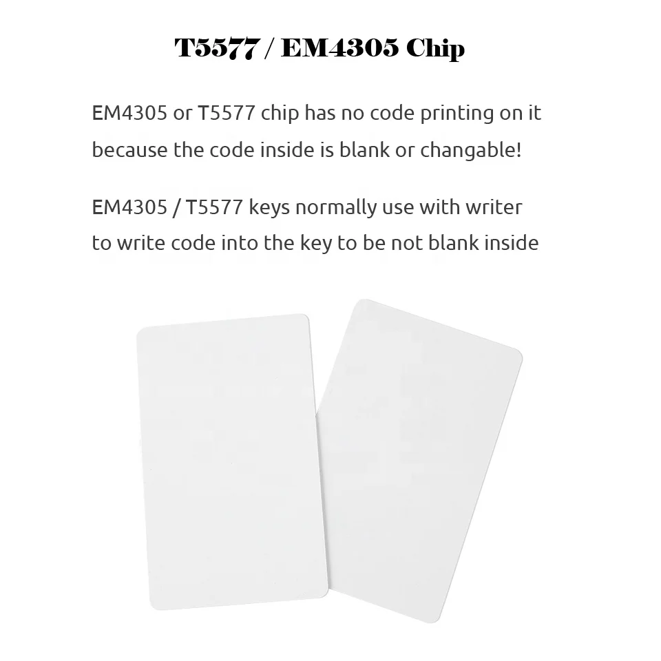 5YOA 10/20pcs Rewritable 125KHz RFID T5577/5200/EM4305 Blank Card Smart Access Control Key Card Read Write Program Clone Cards