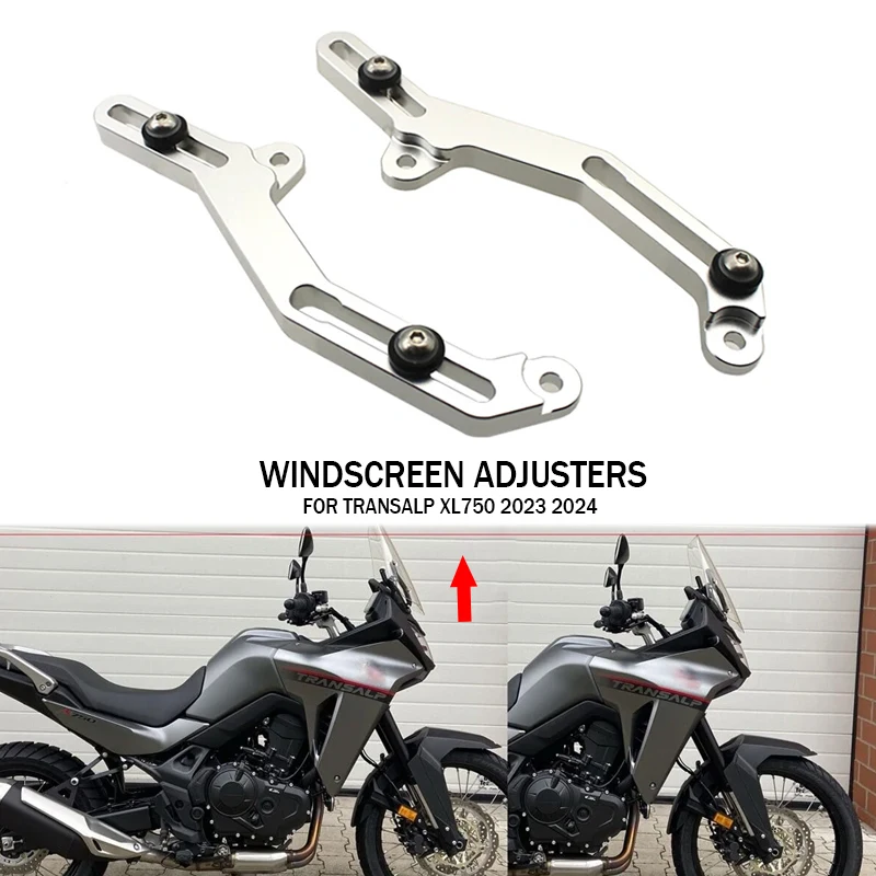 

For Honda XL750 Transalp 750 2023 2024 Windscreen Adjusters Motorcycle CNC Windshield Bracket XL 750 TRANSALP750 Accessories