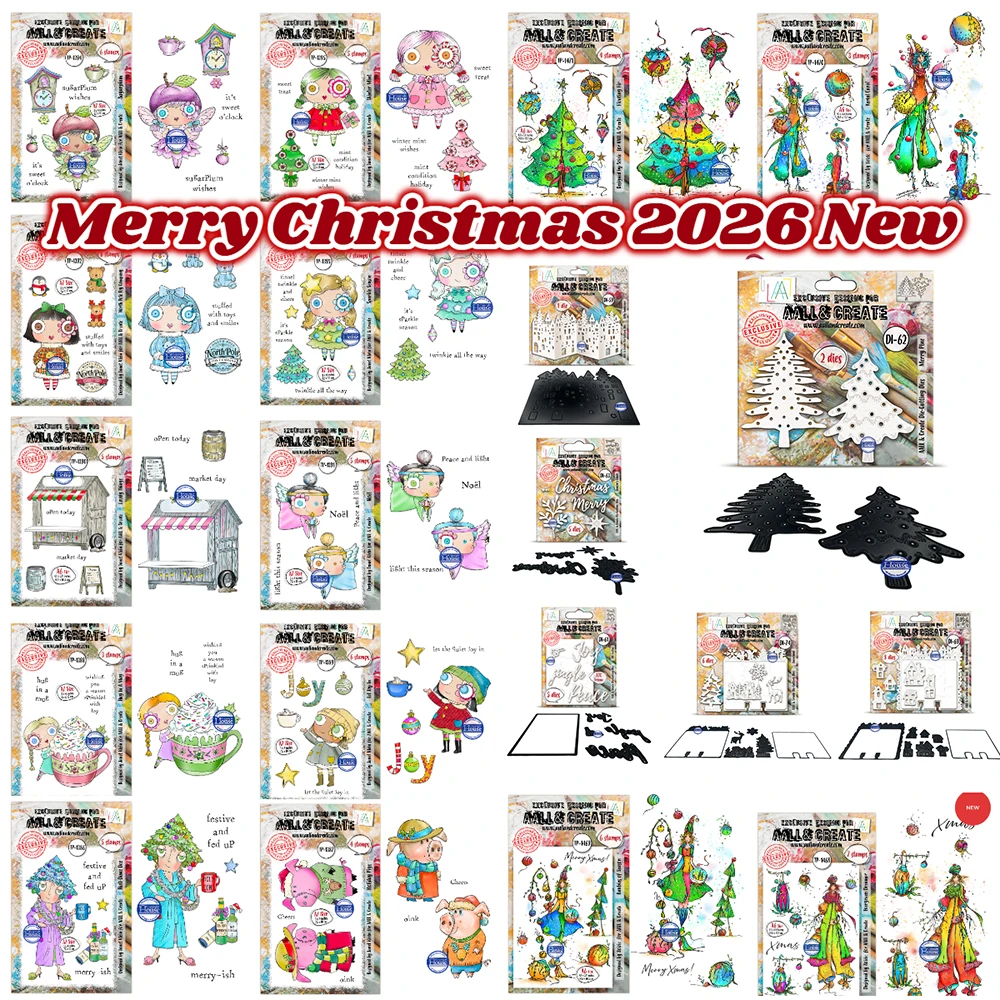Frohe Weihnachten Schwebende Tannenbaum Winter Stille Stempel Schablone DIY Scrapbooking Papier Handgemachtes Album Stempelblätter Grußkarte