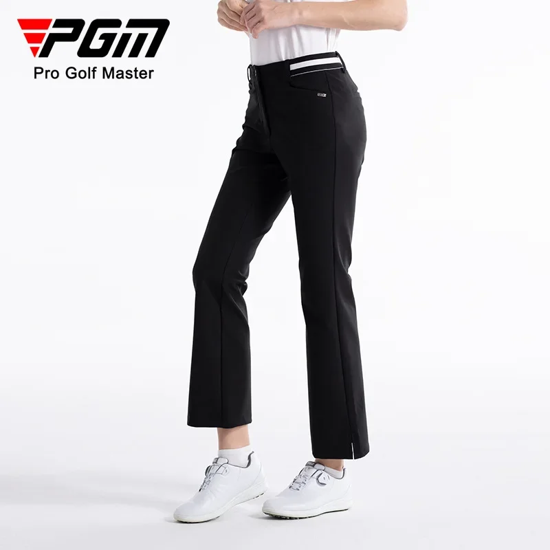 PGM Women Golf Clothes High Elastic Pants Summer Spring Lady Casual Long Pants Quick-Drying Flared Trousers KUZ176