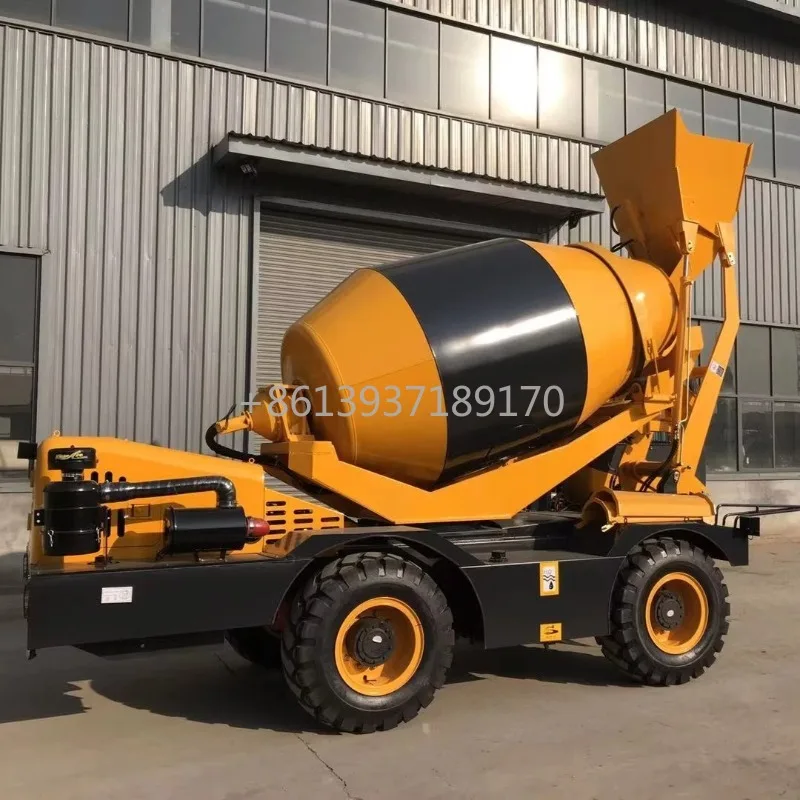 Self Loading Concrete Mixer Truck HY400, Mobile Self Loading Concrete Mixer with 400L Capacity