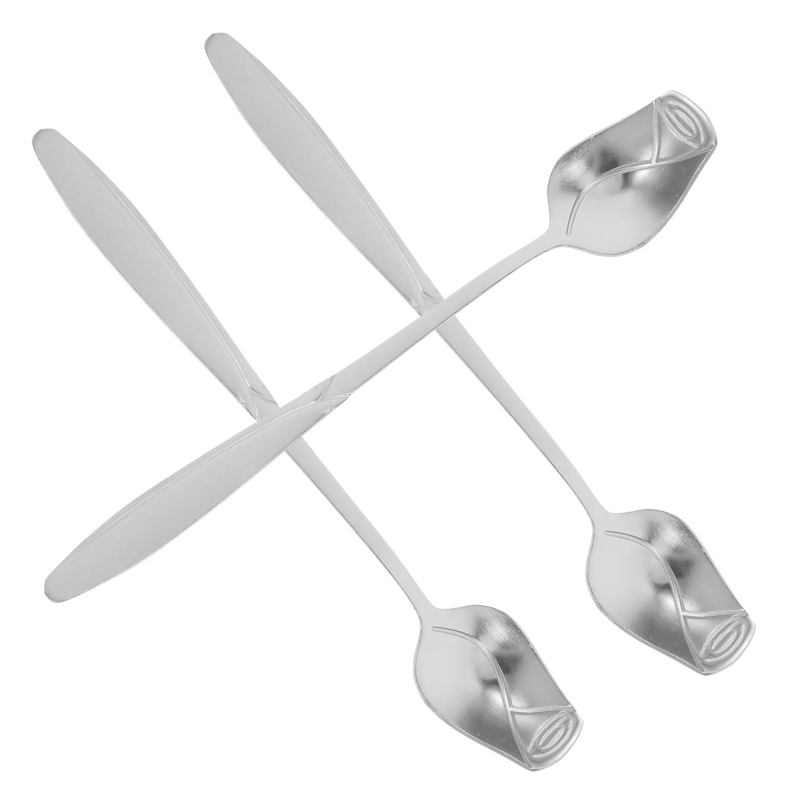 

3Pcs Rose Flower Spoons Multi Function Stainless Steel Spoons for Kitchen Home Accessory Easy Carry Use Flower Spoon